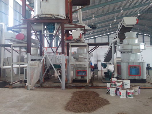 Sawdust Wood Pellet Production Line Customized Motor Power Pellet Mill Plant