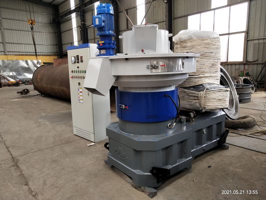 380V Cotton Stalk Pellet Machine 90kw Ring Die Rice Husk Pellet Machine