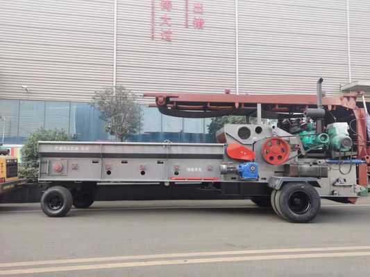 Carbon Steel Industrial Chipper Shredder Chipping Size 50mm Mobile Wood Chipper