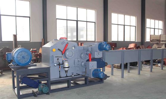 Electrical Motor Drum Type Wood Chipper Hydraulic Feed Branch Crusher Machine