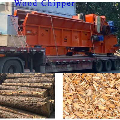 Customized 6m Wood Chipper Machine With Feeding Belt Conveyor Wood Chip Crusher